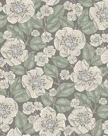 8618 Borosan 8618 Paper-based Dark Green and Beige Borosan 21 Paper Wallpaper by Boråstapeter