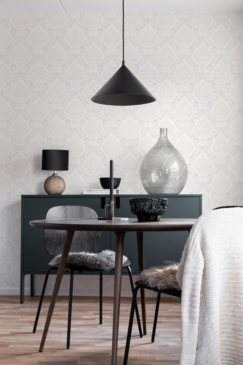 8620 Borosan 8620 Paper-based Light Grey and White Borosan 21 Paper Wallpaper by Boråstapeter