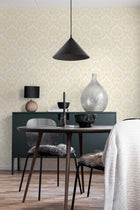 8621 Borosan 8621 Paper-based Light Yellow and White Borosan 21 Paper Wallpaper by Boråstapeter