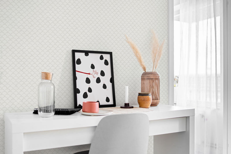 8622 Borosan 8622 Paper-based Light White and Green Borosan 21 Paper Wallpaper by Boråstapeter