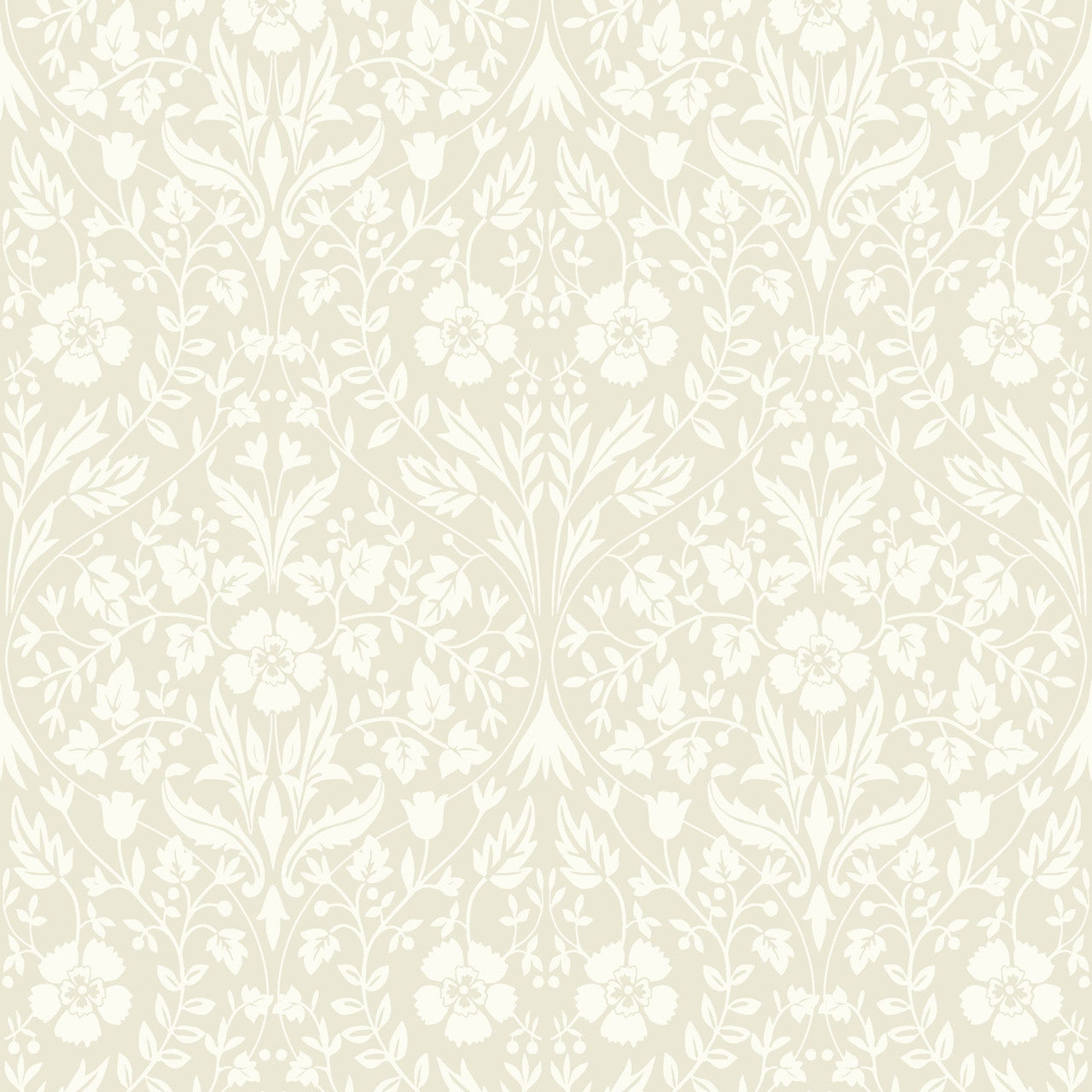 86331004 Archibald Arts and Crafts Beige Lin Wallpaper by Casadeco