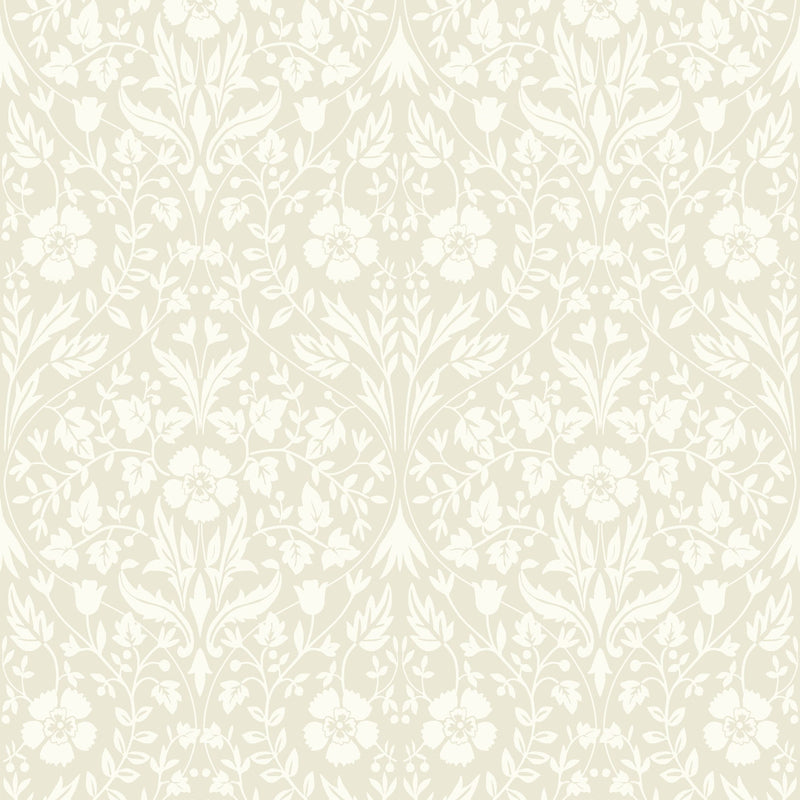 86331004 Archibald Arts and Crafts Beige Lin Wallpaper by Casadeco