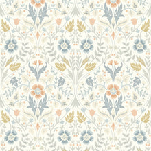 86336105 Archibald Arts and Crafts Bleu Givre Wallpaper by Casadeco
