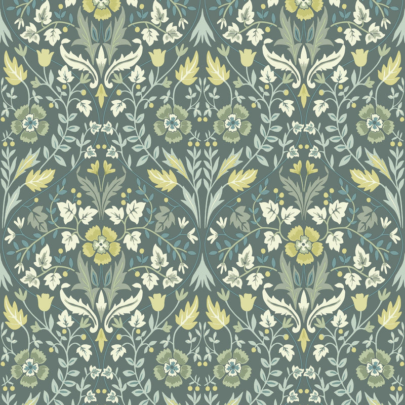 86337401 Archibald Arts and Crafts Vert Sauge Wallpaper by Casadeco