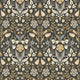 Archibald Arts and Crafts Noir/Camel Wallpaper by Casadeco