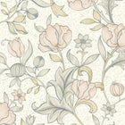 86344120 Isabella Arts and Crafts Rose Poudre Wallpaper by Casadeco