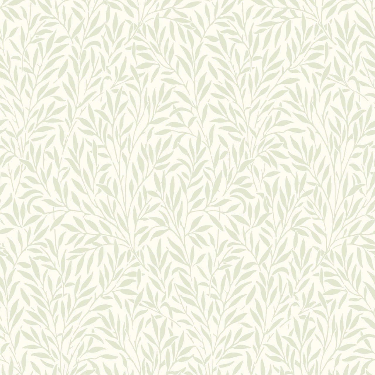 86357102 Willow Arts and Crafts Vert Amande Wallpaper by Casadeco