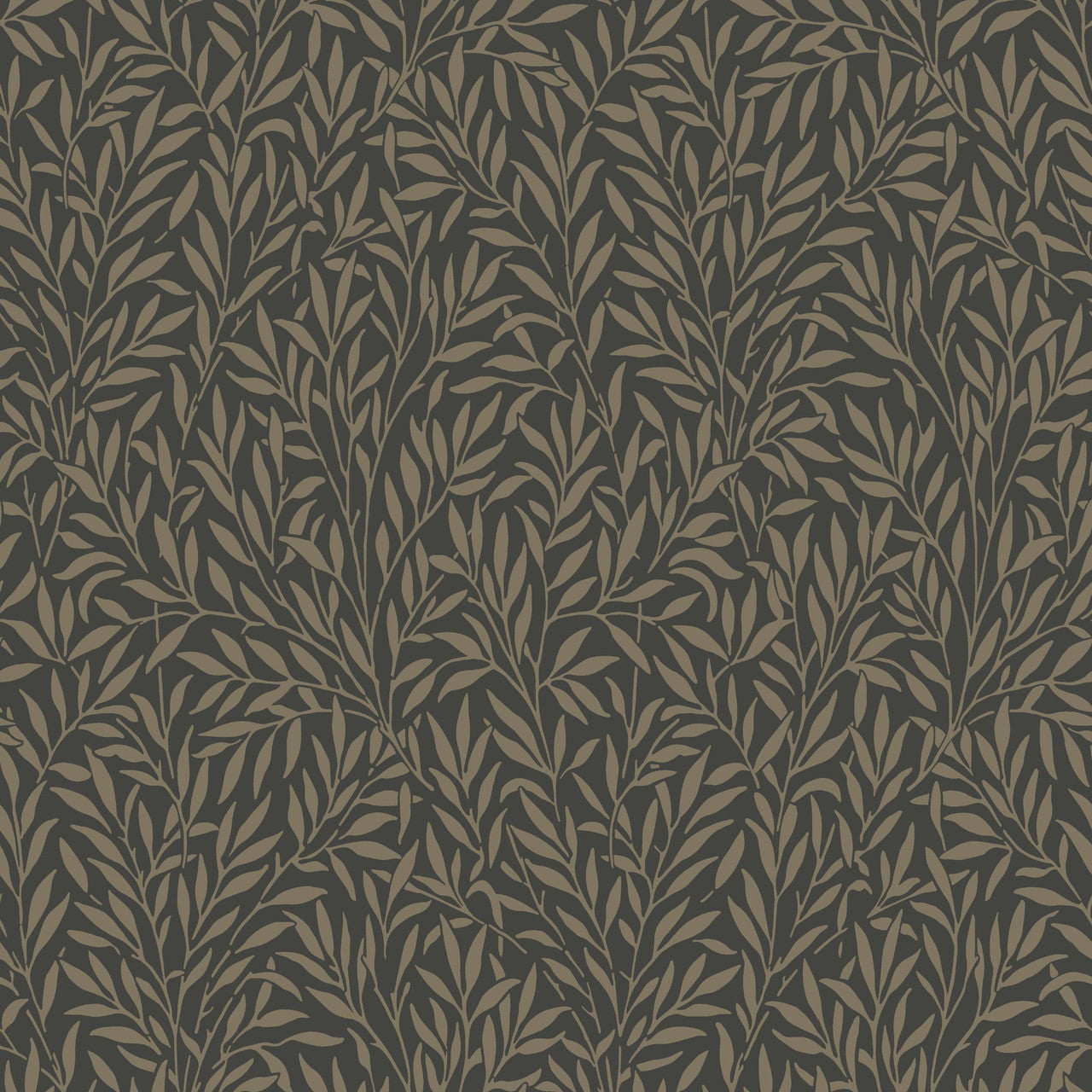 86359501 Willow Arts and Crafts Noir Wallpaper by Casadeco