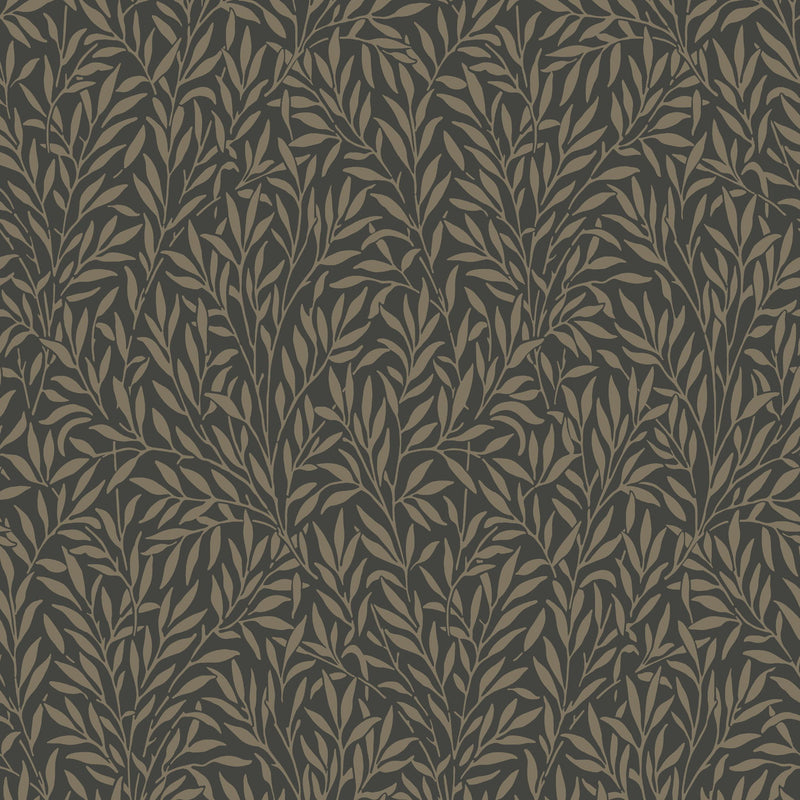 86359501 Willow Arts and Crafts Noir Wallpaper by Casadeco