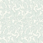 86366103 Acanthe Arts and Crafts Bleu Nuage Wallpaper by Casadeco