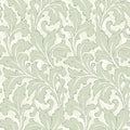 Acanthe Arts and Crafts Vert Amande Wallpaper by Casadeco