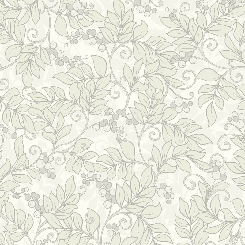 86370109 Symphorine Arts and Crafts Blanc Ceruse Wallpaper by Casadeco