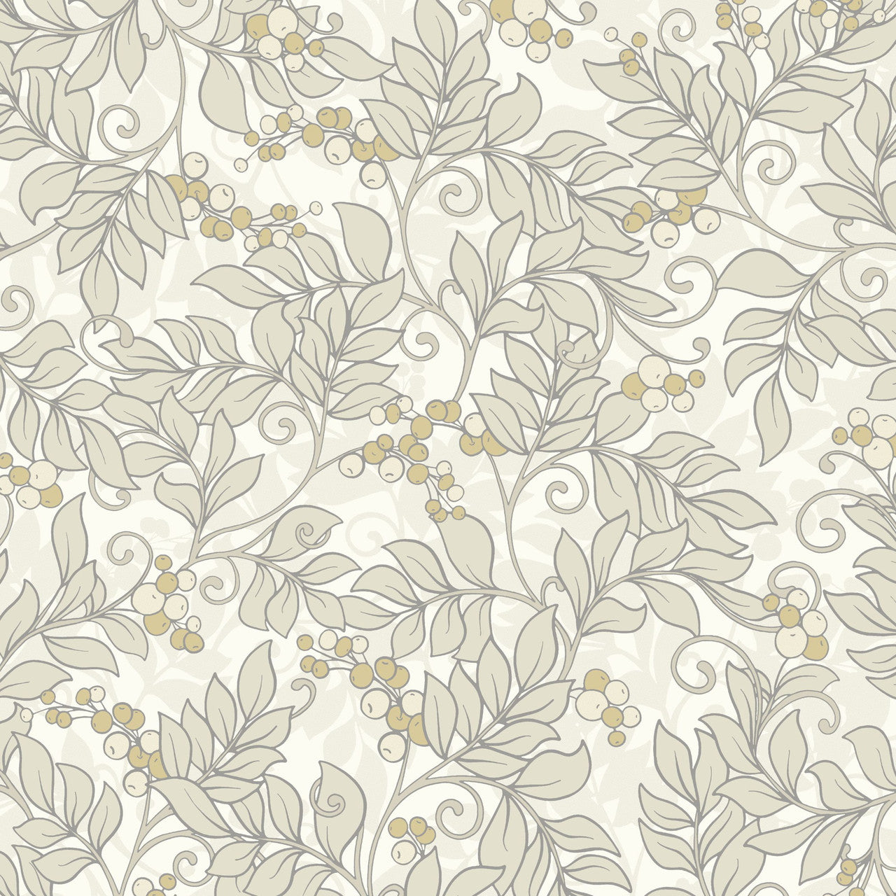 86371108 Symphorine Arts and Crafts Beige Lin Wallpaper by Casadeco