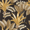 Palma Tilleul and Noir Nicaragua Wallpaper by Casadeco