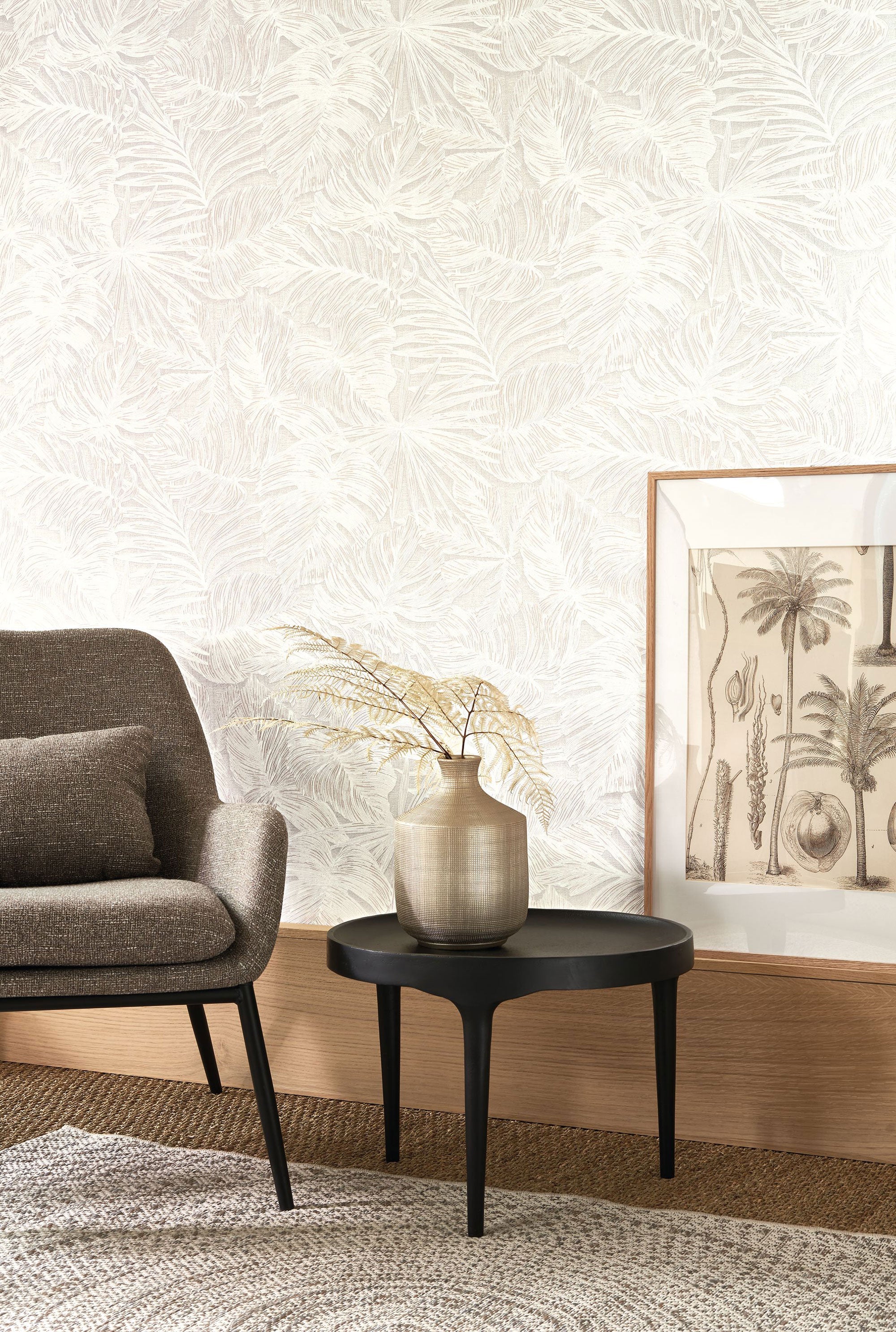 86430292 Granada Blanc Vegetals Wallpaper by Casadeco