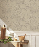 86431441 Granada Beige Lin Vegetals Wallpaper by Casadeco