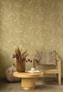 86432343 Granada Gold Vegetals Wallpaper by Casadeco