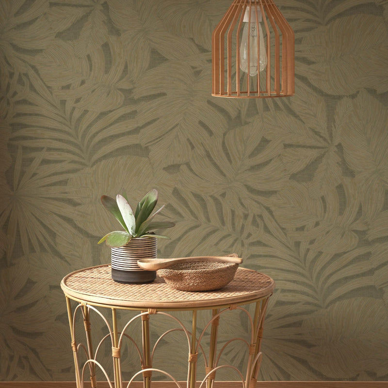 86432882 Granada Tabac Vegetals Wallpaper by Casadeco