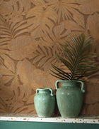 86432909 Granada Caramel Vegetals Wallpaper by Casadeco