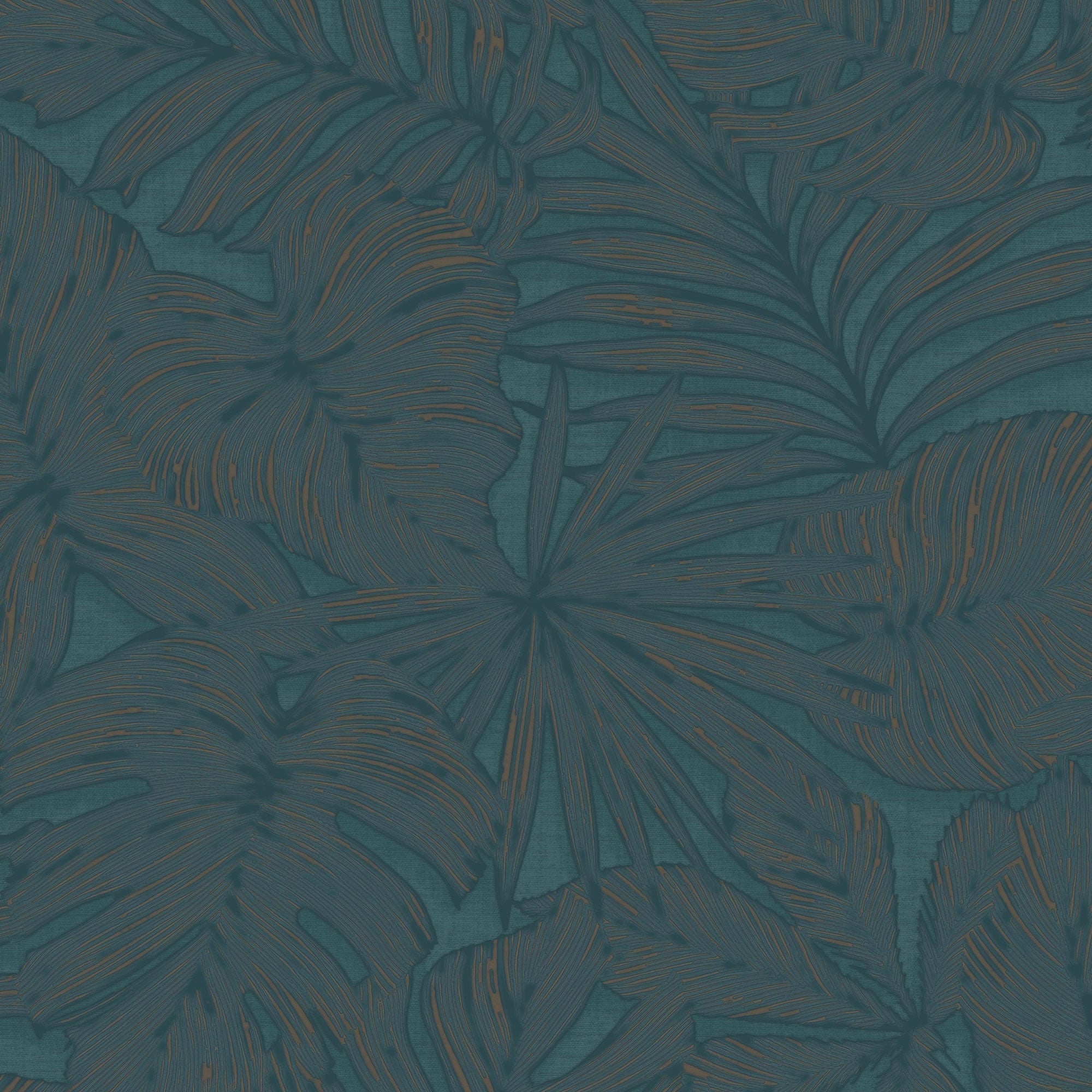 86436444 Granada Bleu Canard Vegetals Wallpaper by Casadeco