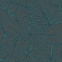 86436444 Granada Bleu Canard Vegetals Wallpaper by Casadeco