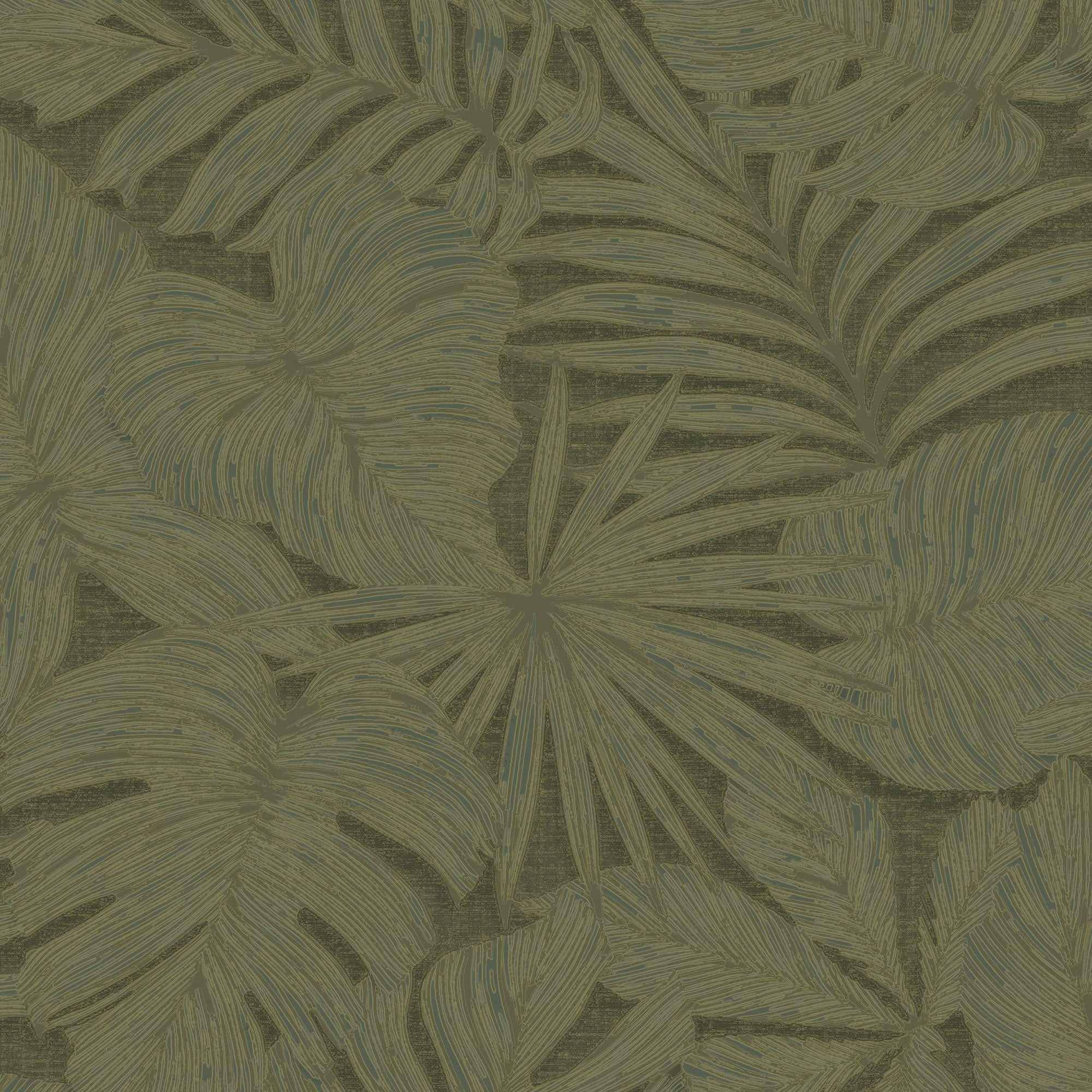 86437887 Granada Vert Kaki Vegetals Wallpaper by Casadeco
