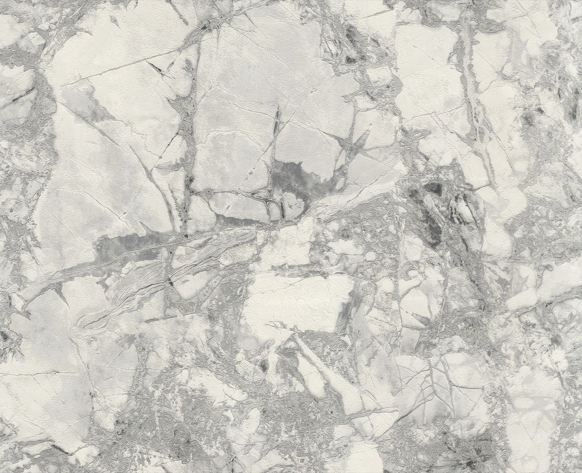 86625 Lunaris Silver Dust Carrara 4 Wallpaper by Today Interiors - Flat