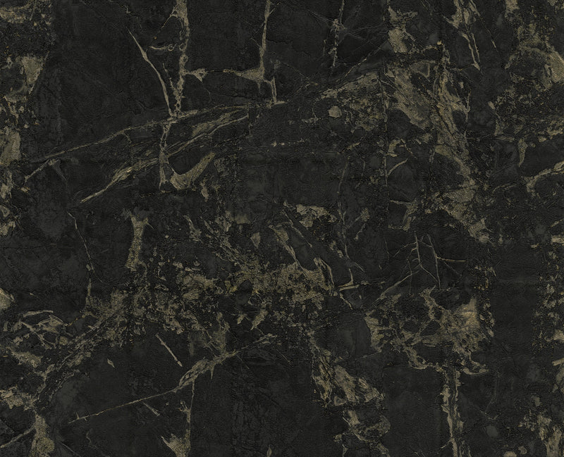 86629 Lunaris Obsidian Black Carrara 4 Wallpaper by Today Interiors - Flat