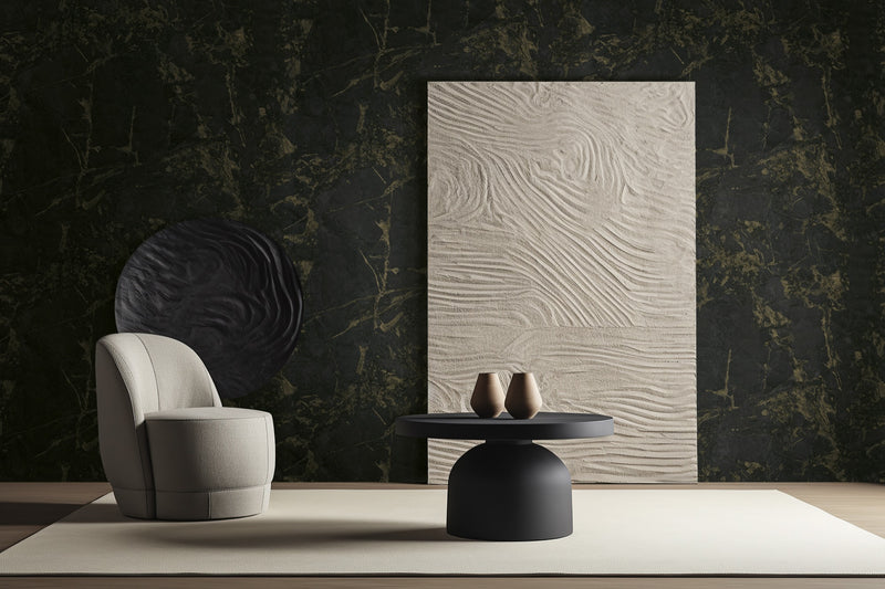 86629 Lunaris Obsidian Black Carrara 4 Wallpaper by Today Interiors - Roomshot