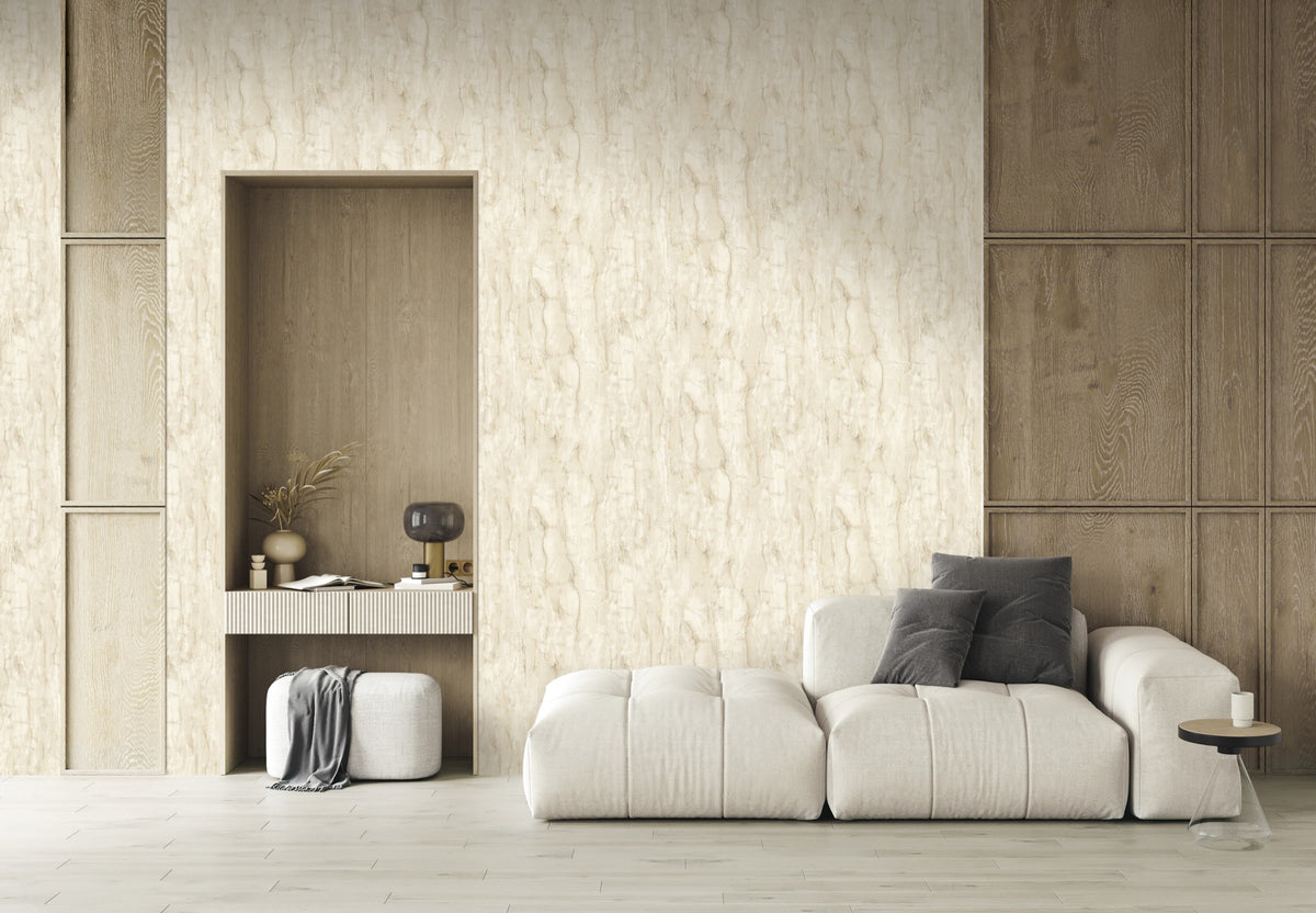 86633 Eleusis White Sand Carrara 4 Wallpaper by Today Interiors - Roomshot