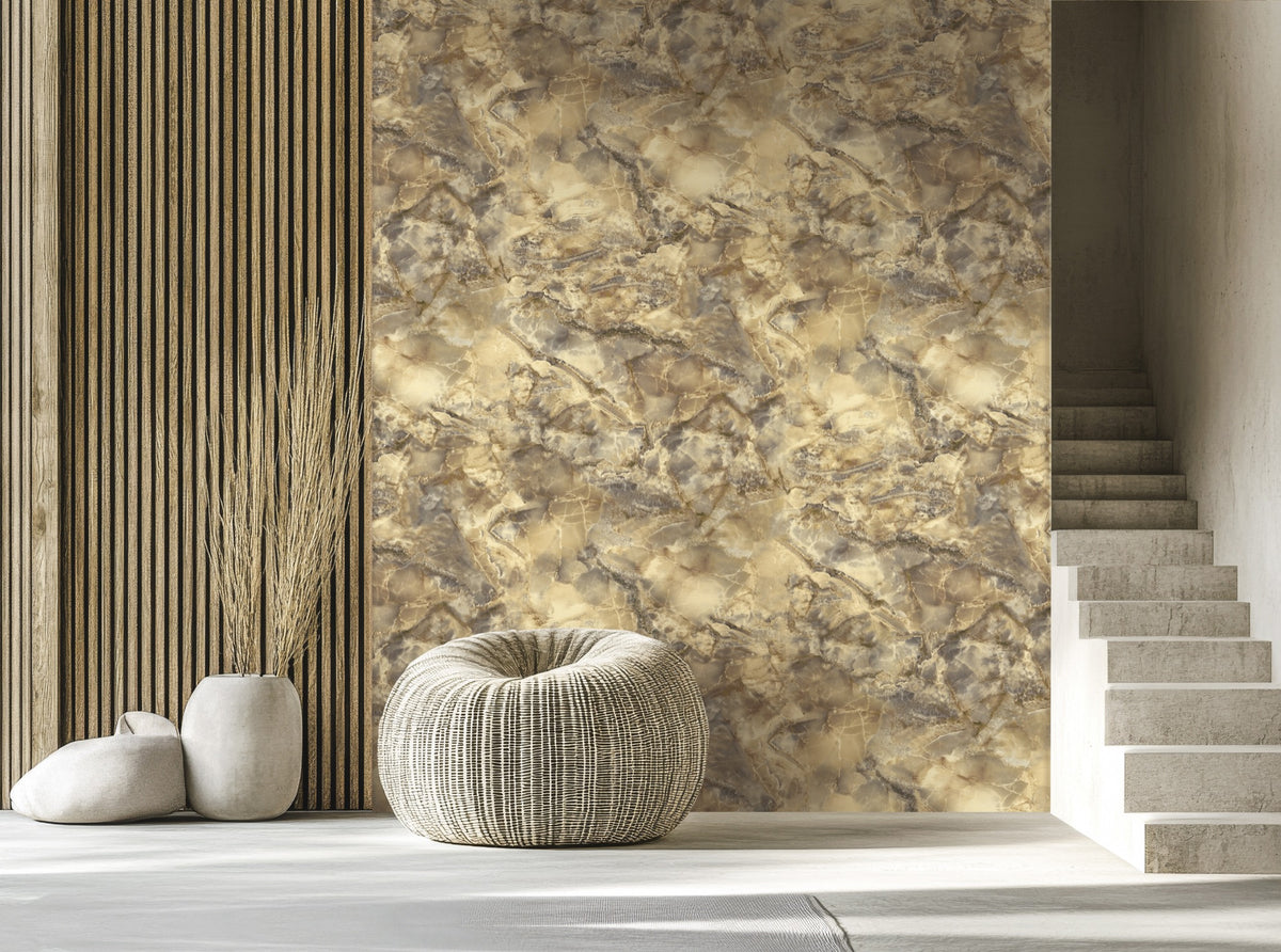 86649 Aurora Marble Sunwashes Clay Carrara 4 Wallpaper by Today Interiors - Roomshot