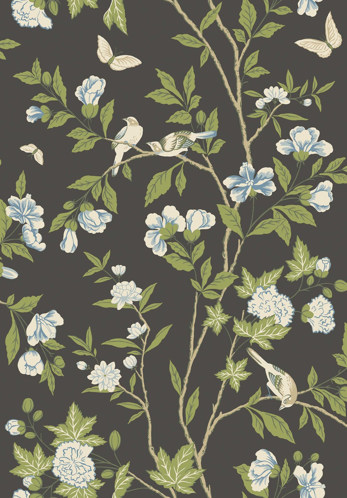 Sophia Magdalena Black Herrgård Wallpaper by Boråstapeter