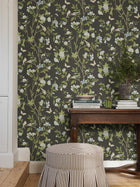 Sophia Magdalena Black Herrgård Wallpaper by Boråstapeter