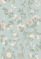 Sophia Magdalena Blue Herrgård Wallpaper by Boråstapeter