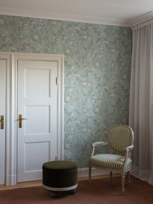 Sophia Magdalena Blue Herrgård Wallpaper by Boråstapeter