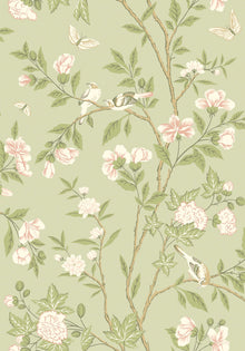 Sophia Magdalena Green Herrgård Wallpaper by Boråstapeter