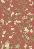 Sophia Magdalena Red Herrgård Wallpaper by Boråstapeter