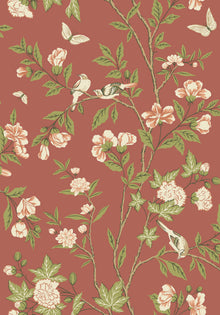 Sophia Magdalena Red Herrgård Wallpaper by Boråstapeter