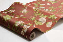 Sophia Magdalena Red Herrgård Wallpaper by Boråstapeter