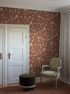 Sophia Magdalena Red Herrgård Wallpaper by Boråstapeter