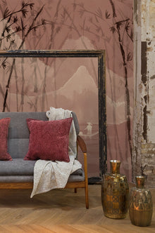 8706800 Bamboo Black Sakura Mural by Coordonné