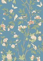 Sophia Magdalena Blue Herrgård Wallpaper by Boråstapeter