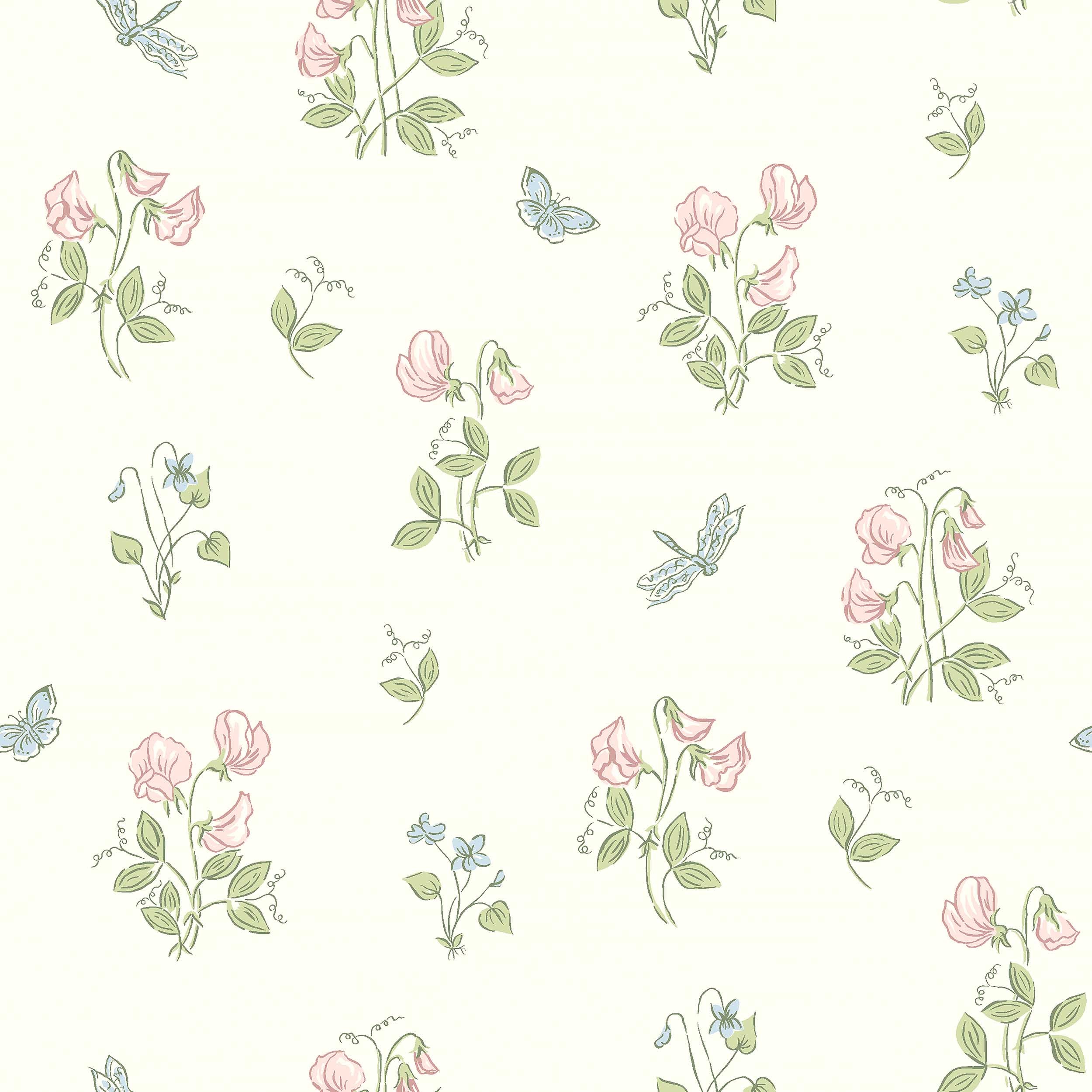 Luktärt Multi Herrgård Wallpaper by Boråstapeter