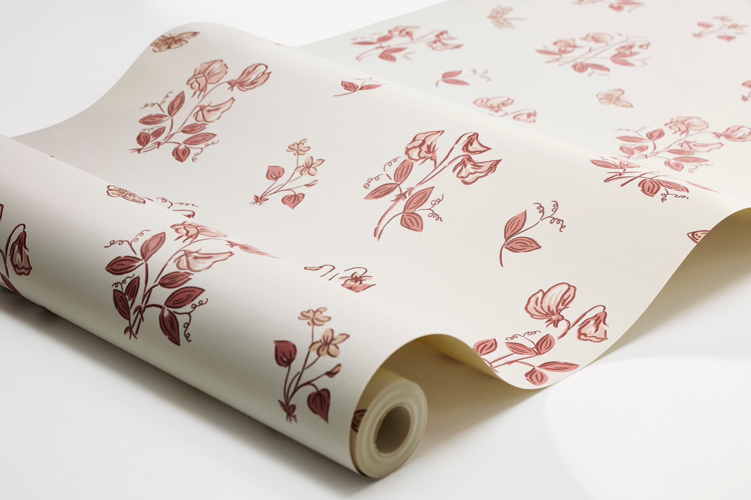 Luktärt Red Herrgård Wallpaper by Boråstapeter