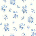 Luktärt Blue Herrgård Wallpaper by Boråstapeter