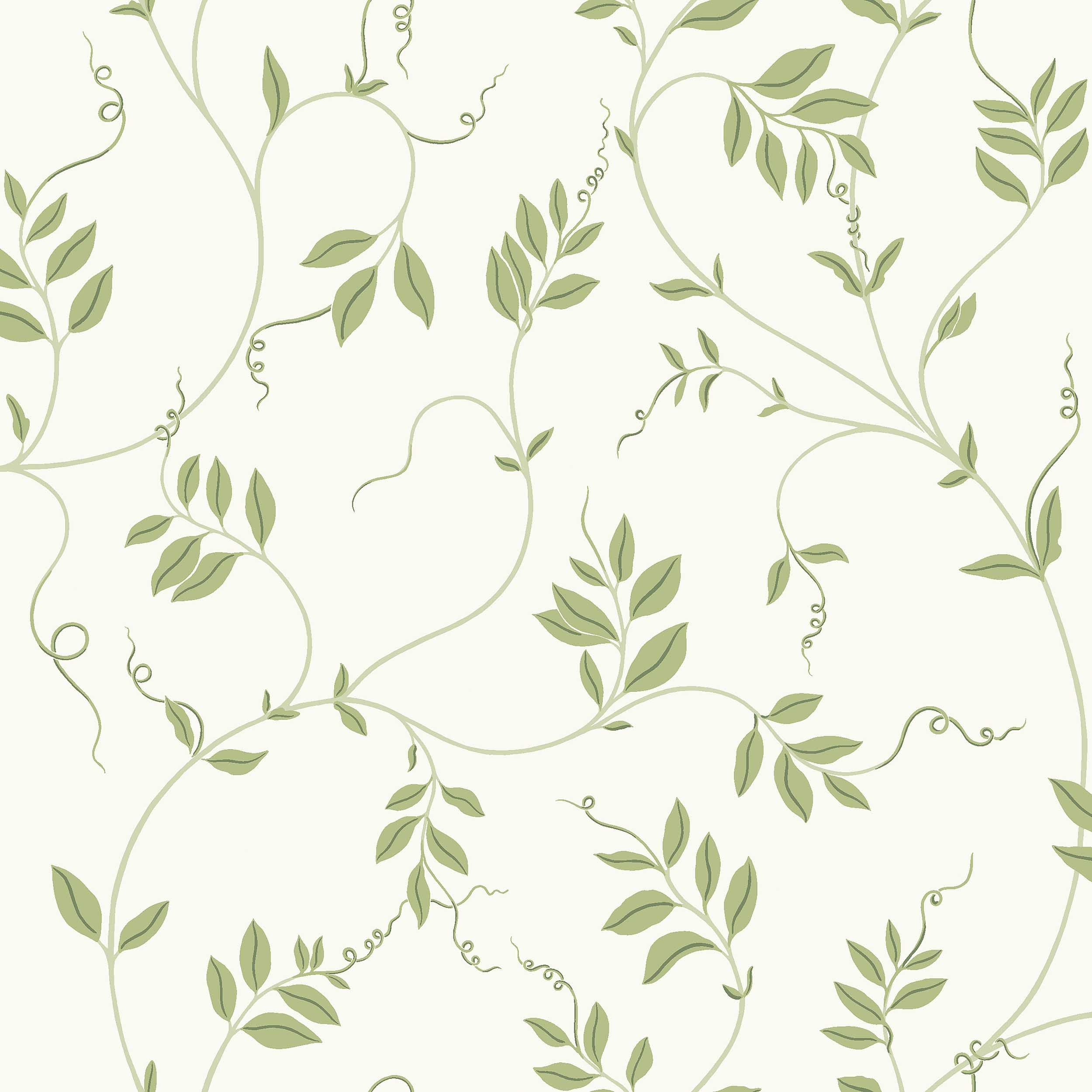 Klockranka Green Herrgård Wallpaper by Boråstapeter