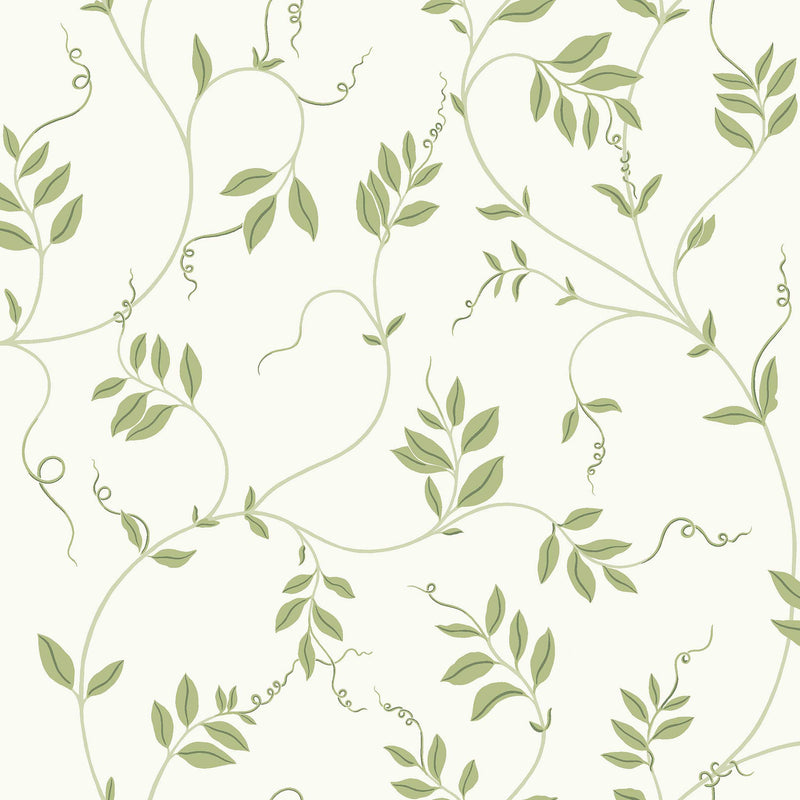 Klockranka Green Herrgård Wallpaper by Boråstapeter