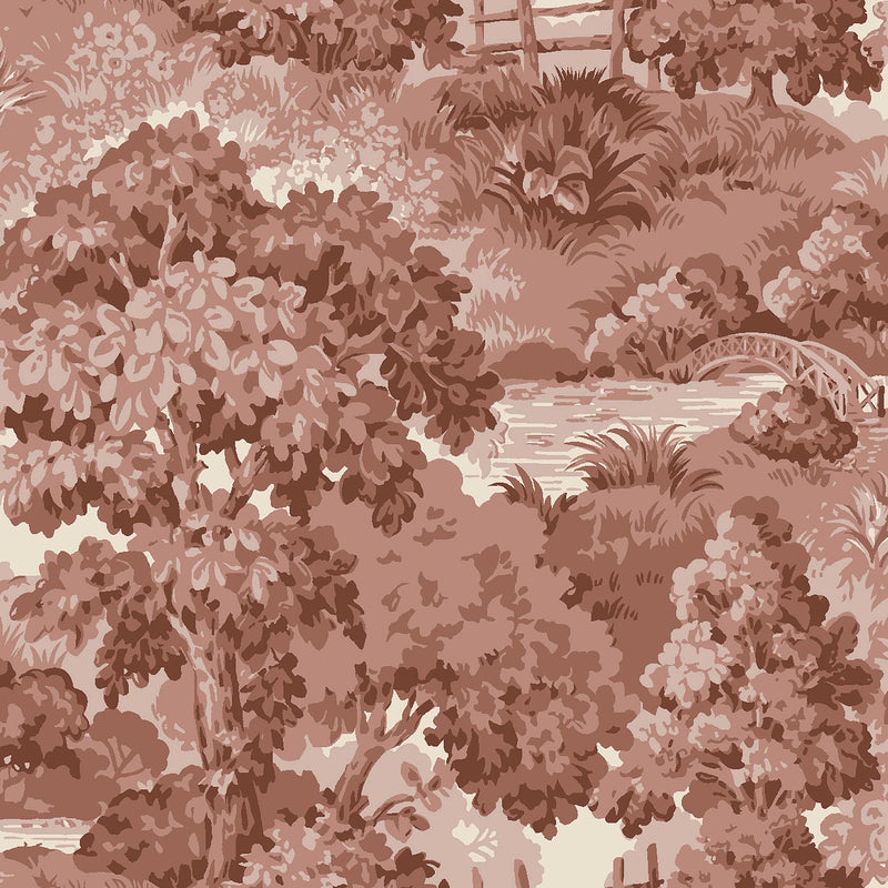 Alnarp Red Herrgård Wallpaper by Boråstapeter