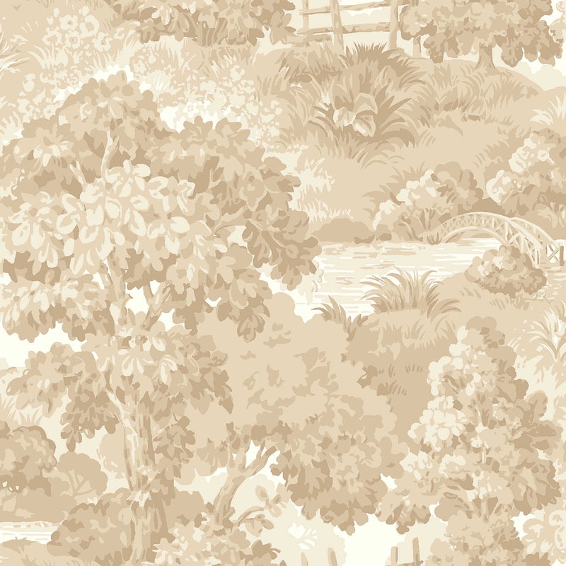 Alnarp Yellow Herrgård Wallpaper by Boråstapeter