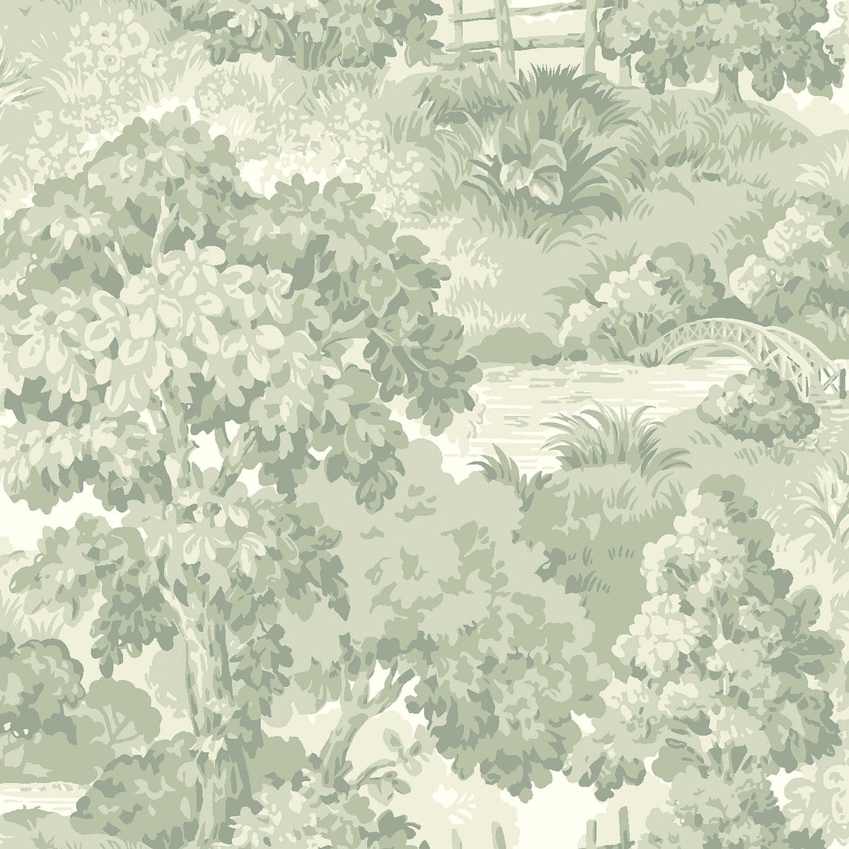 Alnarp Green Herrgård Wallpaper by Boråstapeter
